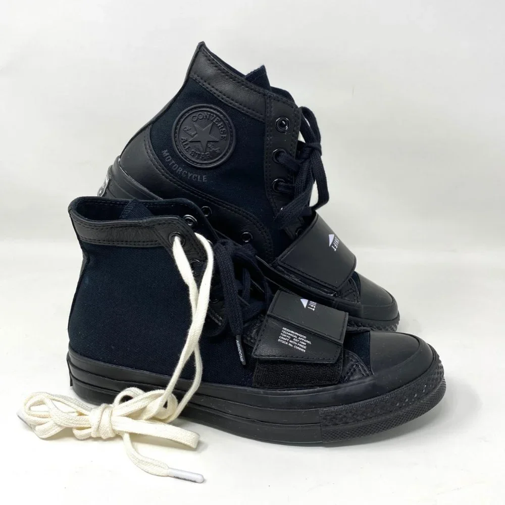 Converse Women's Size 165603C CTAS CHUCK 70 MOTO High Neighborhood Black Sneaker - Picture 6 of 10